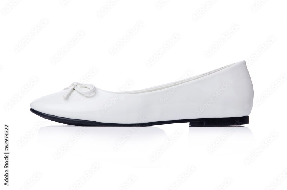 Golden ballet shoes isolated on white Golden ballet shoes isolated on white