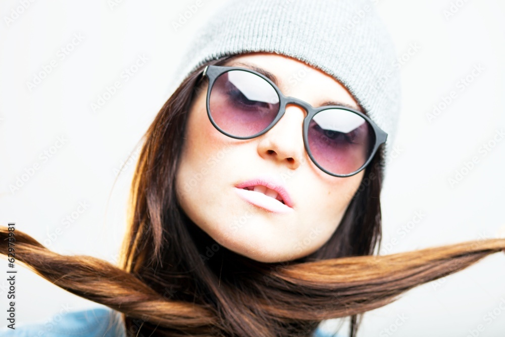 Fashion portrait, stylish young woman Fashion portrait, stylish young woman