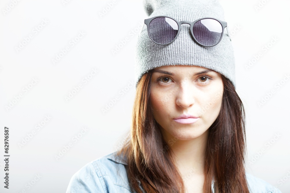 Portrait of stylish teenage girl Portrait of stylish teenage girl