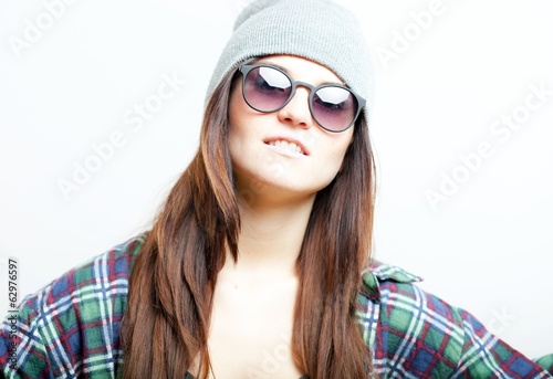 Portrait of stylish teenage girl