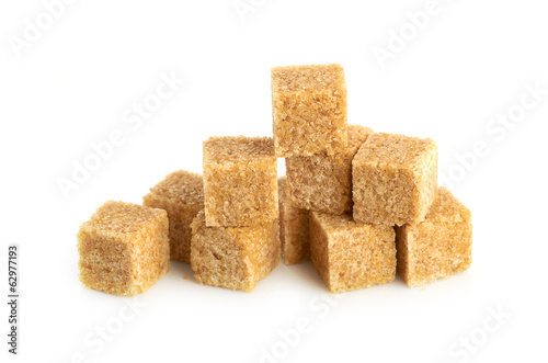 Brown cane sugar cubes