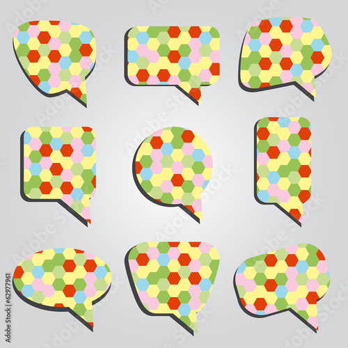 speak bubbles colorful eps10