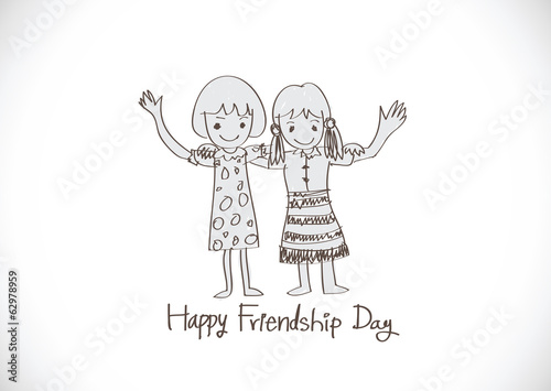 Happy Friendship Day and Best Friends Forever idea design