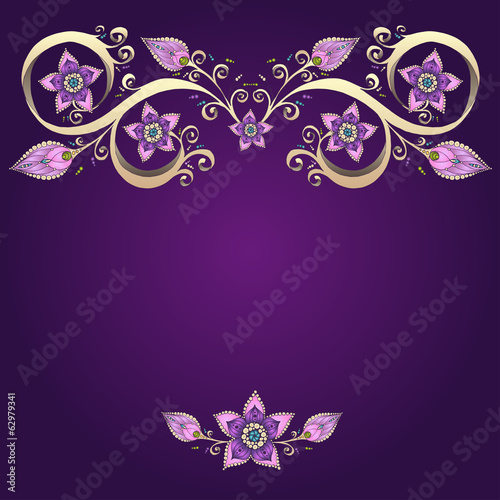 Decorative floral background with flowers.