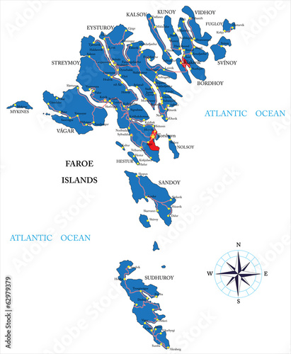Faeroe Islands map photo