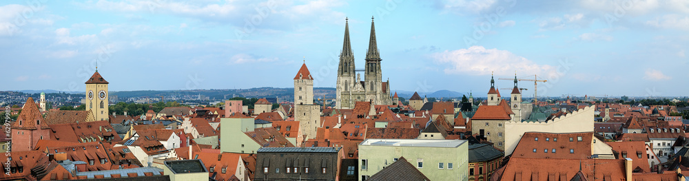 Panorama of Regensburg, Germany