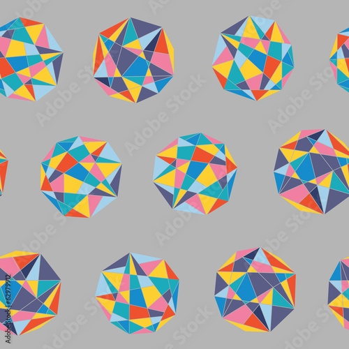 Seamless colorful abstract geometry background