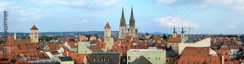 Panorama of Regensburg  Germany