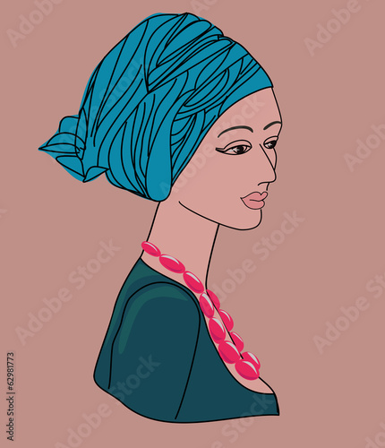 Asian woman in a turban