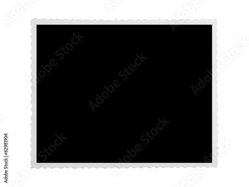 Old photo isolated on white
