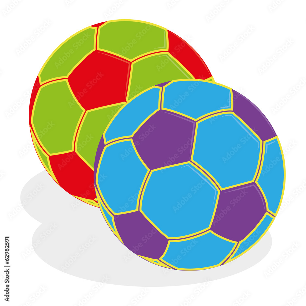 Cartoon Colorful Balls Isolated On White Background Cartoon Colorful Balls Isolated On White Background