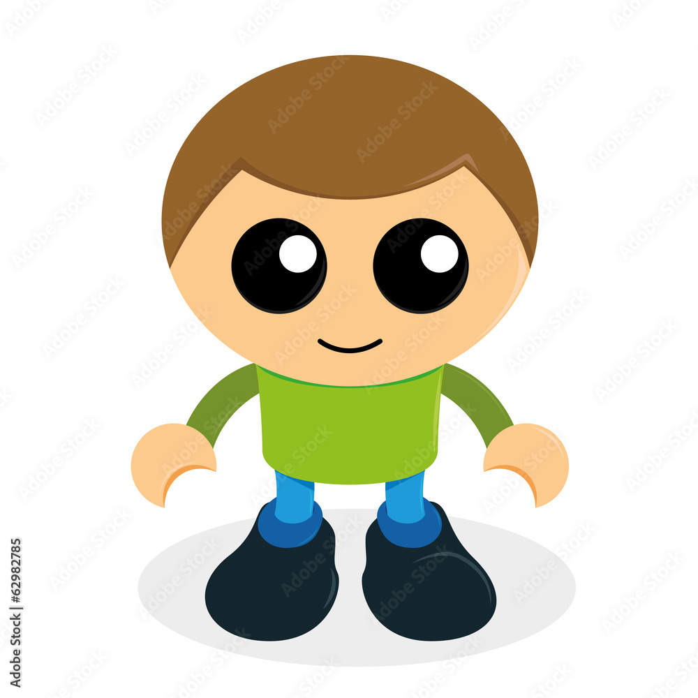 Cartoon Cute Character Isolated On White Background Cartoon Cute Character Isolated On White Background