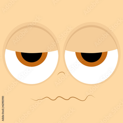 Funny Cartoon Character Face Illustration Editable