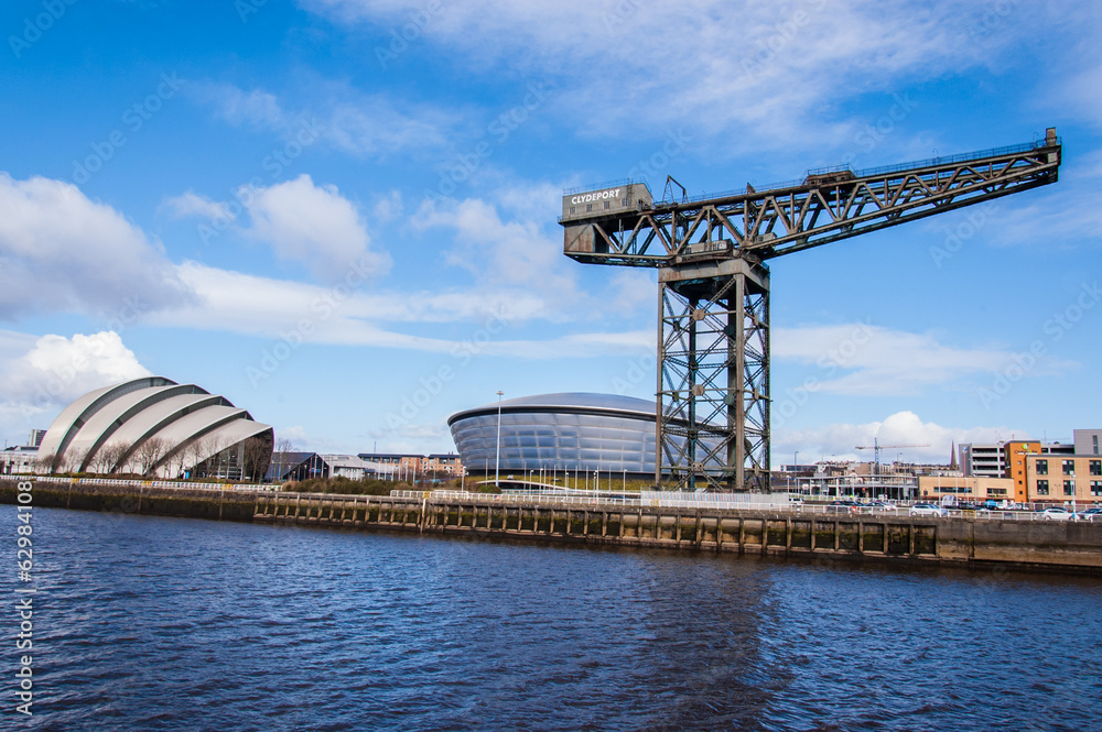 View of the Hydro concert arena and SECC exhibition centre with
