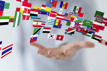 hand flags