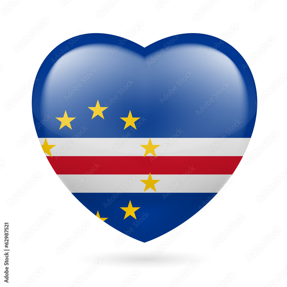Obraz premium Heart icon of Cape Verde