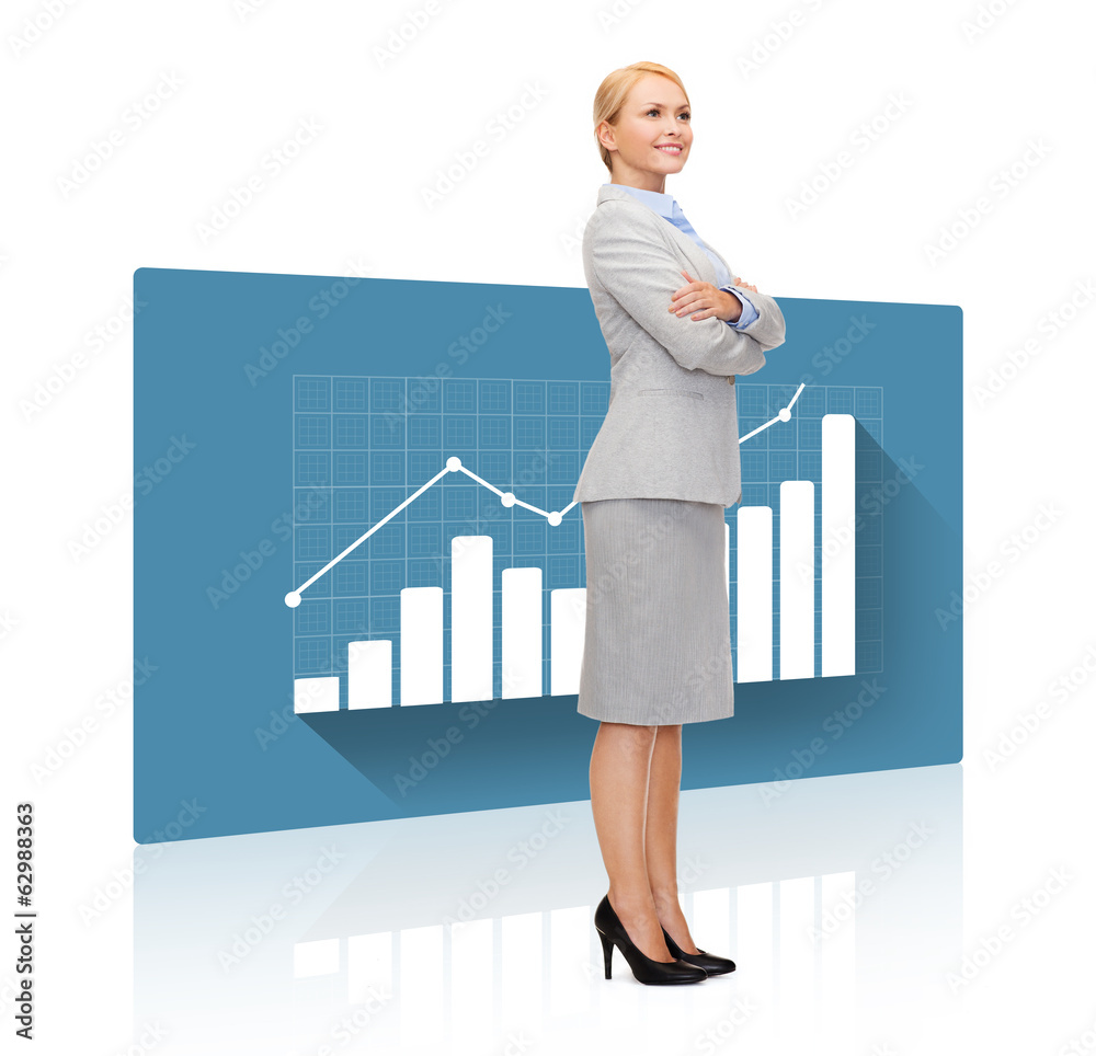 smiling businesswoman with crossed arms smiling businesswoman with crossed arms
