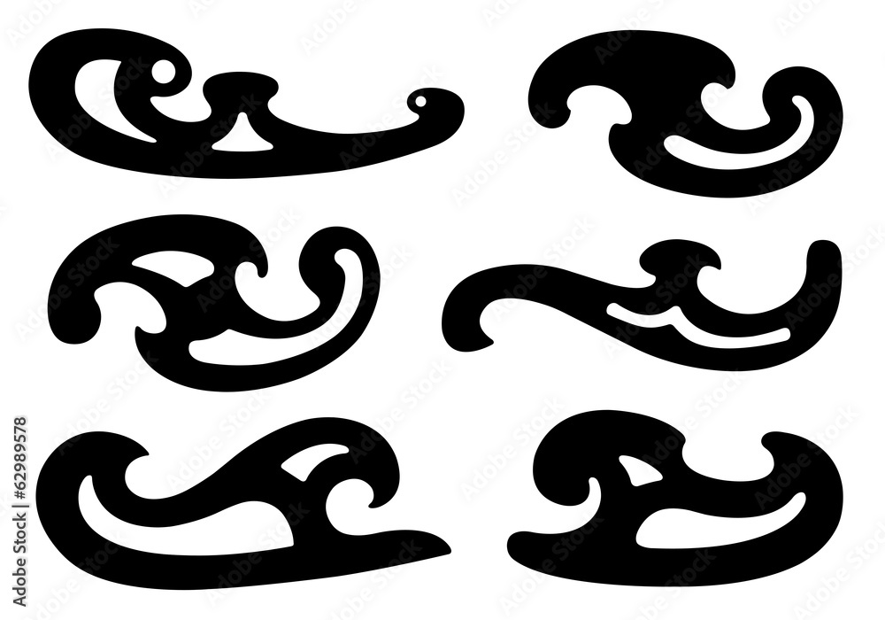 Set of different french curves Set of different french curves