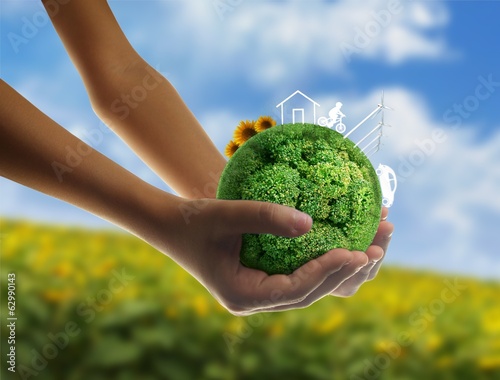 Eco concept with hands