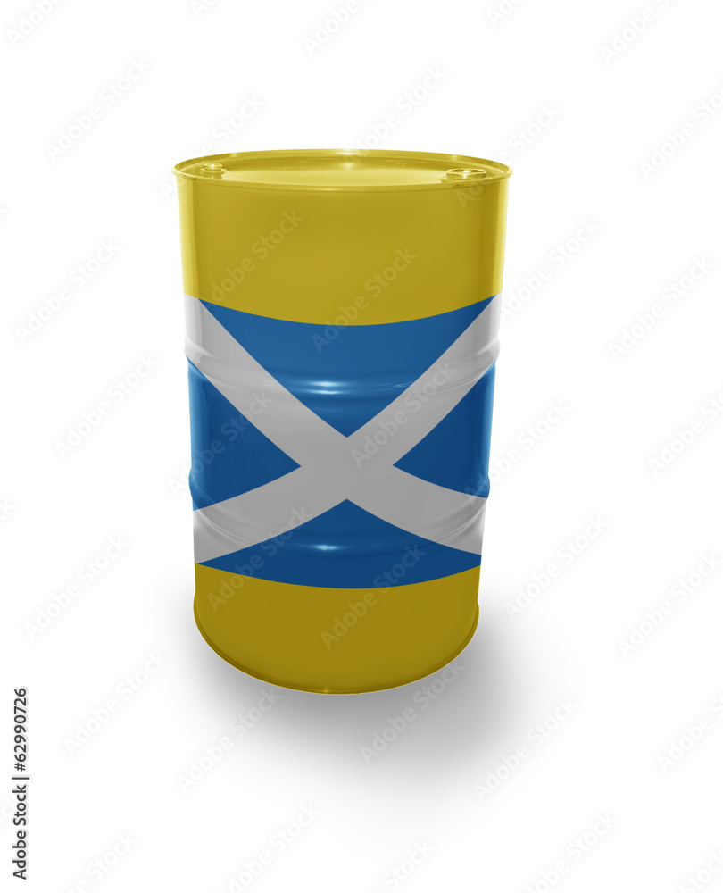 Barrel with Scottish flag Barrel with Scottish flag
