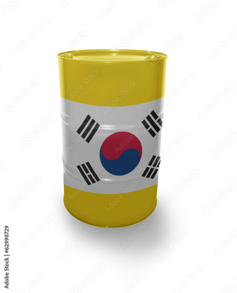 Barrel with Korean flag