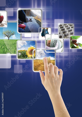 Photo gallery on touch screen