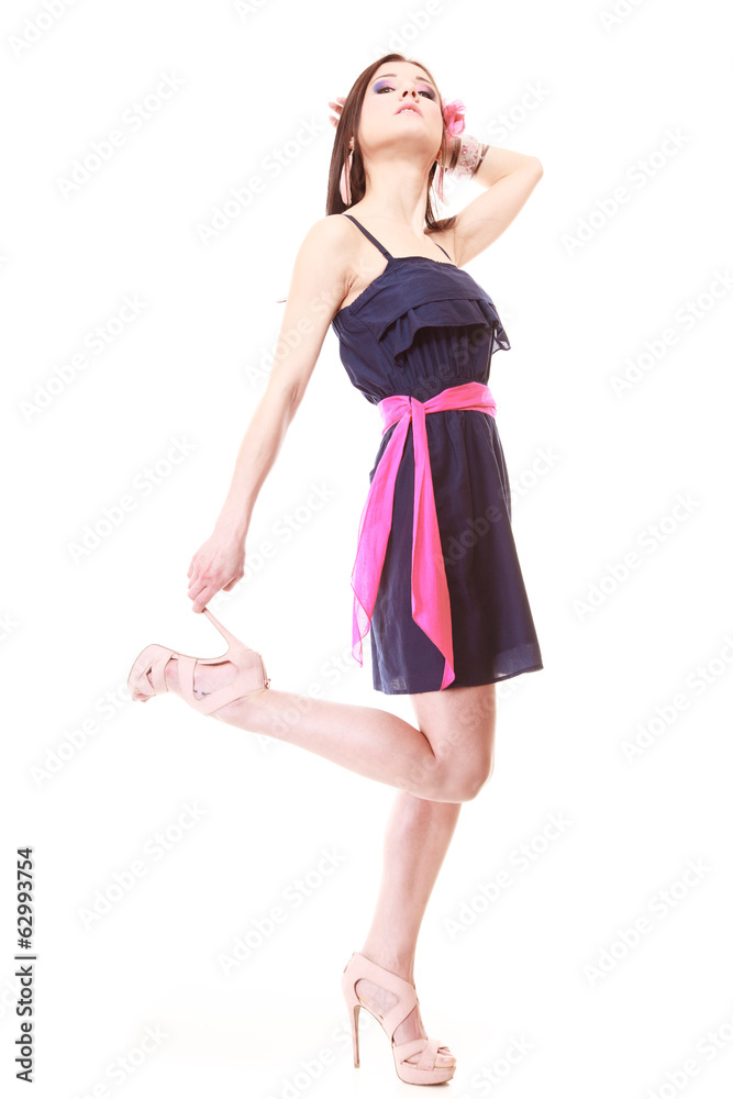 Girl in summer style. Fashion photo isolated Girl in summer style. Fashion photo isolated