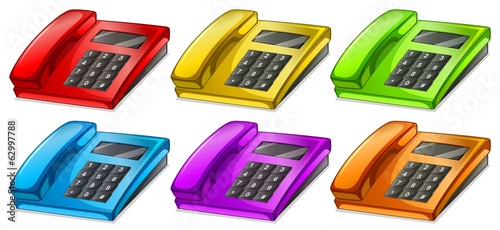 Colorful telephones