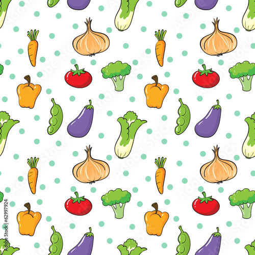 Seamless design with vegetables and spices