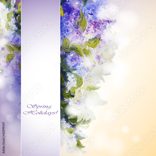 Lilac flowers background