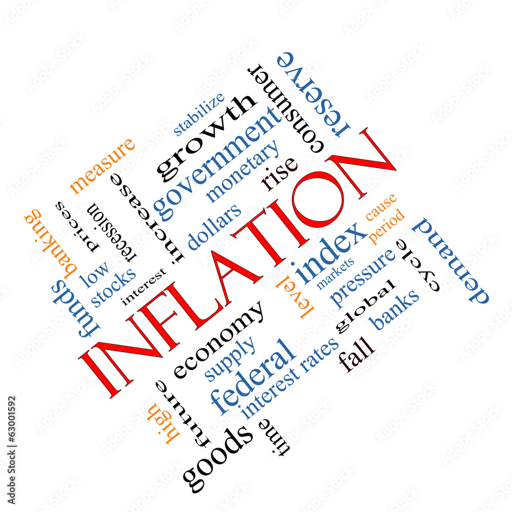 Inflation Word Cloud Concept Angled