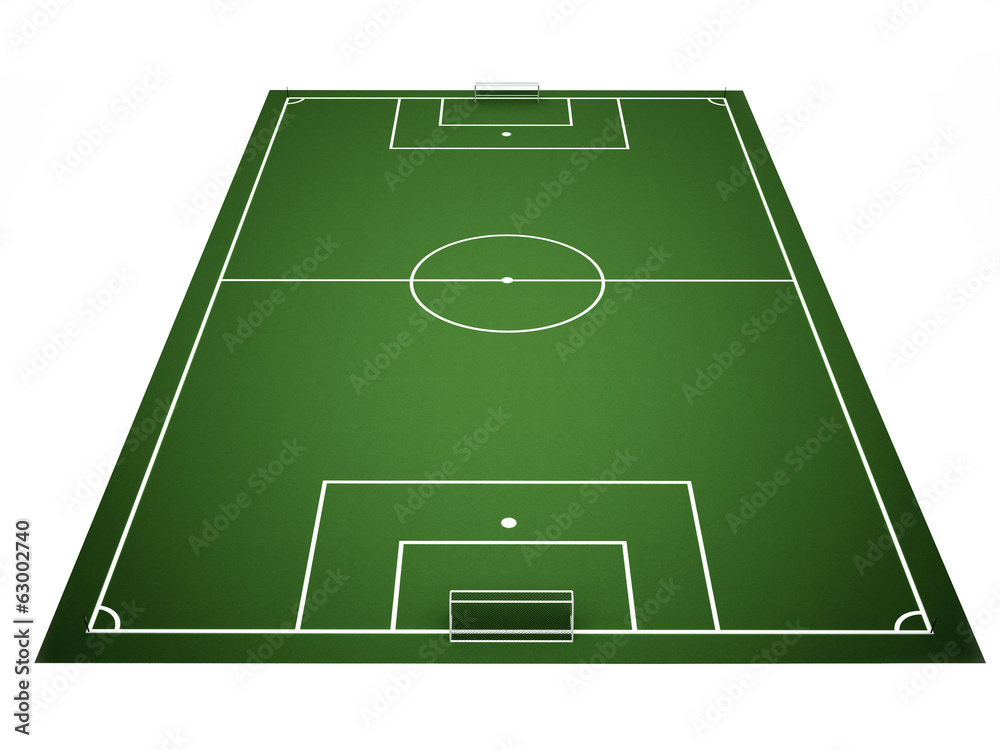 football field on white background