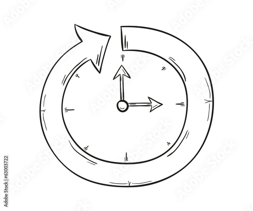 arrow and clock