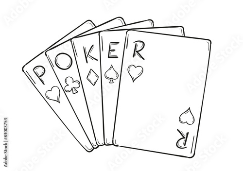 five poker cards