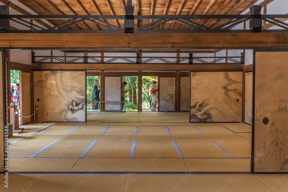 Naklejka premium Hojo - the head priest's resident of Ryoanji temple in Kyoto