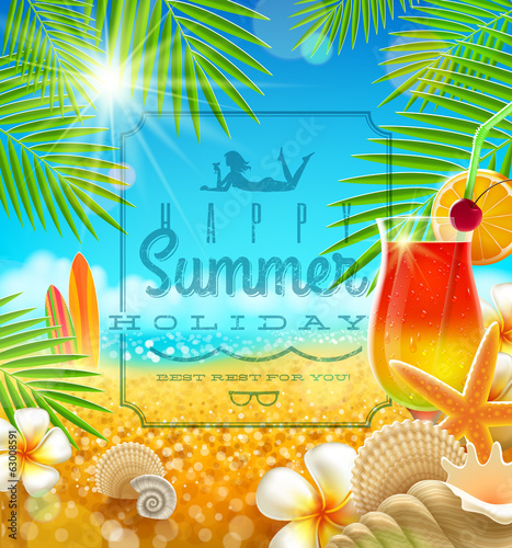 Tropical summer vacation design