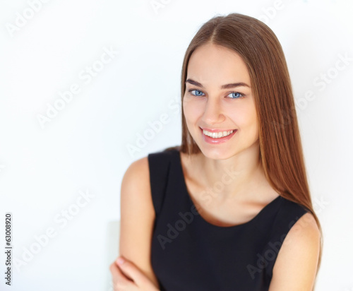 Beautiful young smiling woman
