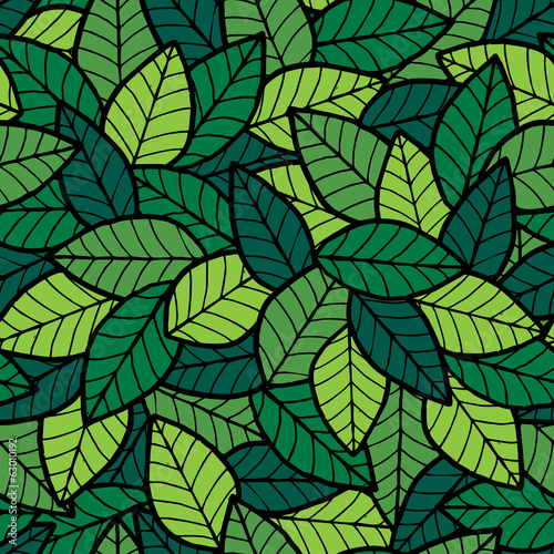 Leafs Seamless Pattern Spring