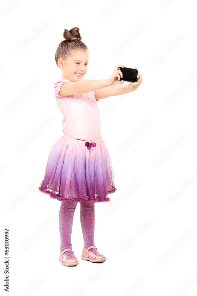 Little ballerina taking a selfie