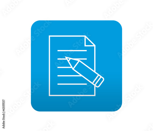 Etiqueta tipo app azul simbolo editar documento photo