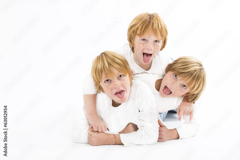 happy children on isolated white background happy children on isolated white background