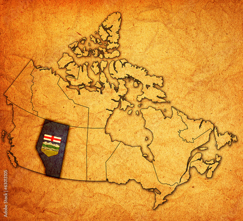 alberta on map of canada © michal812