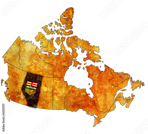 alberta on map of canada