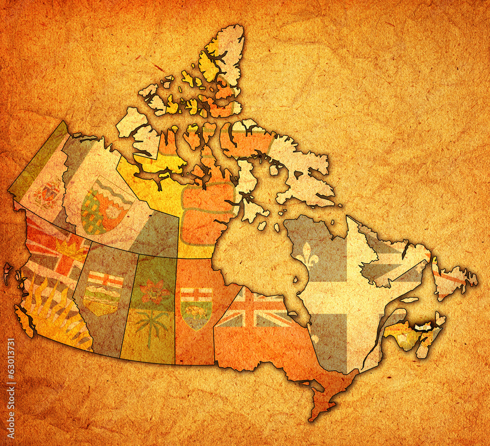 Naklejka premium prince edward island on map of canada