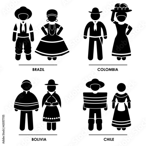 South America National Traditional Costume Clothing