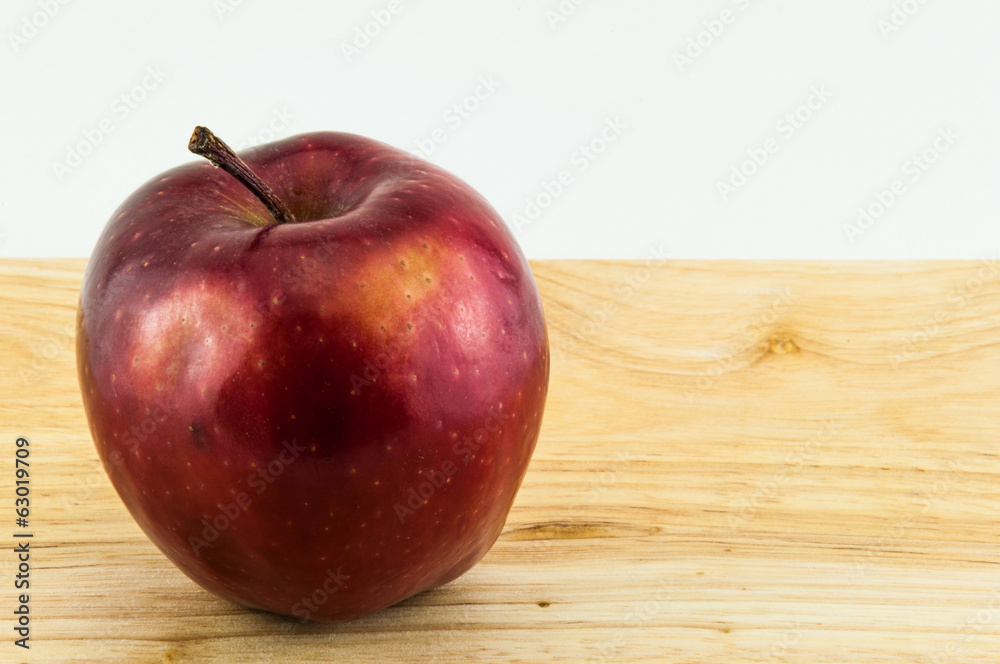 Apple on wooden background Apple on wooden background