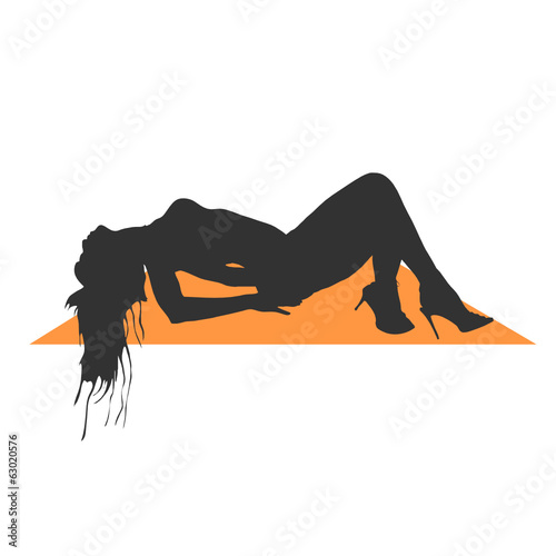girl silhouette vector illustration