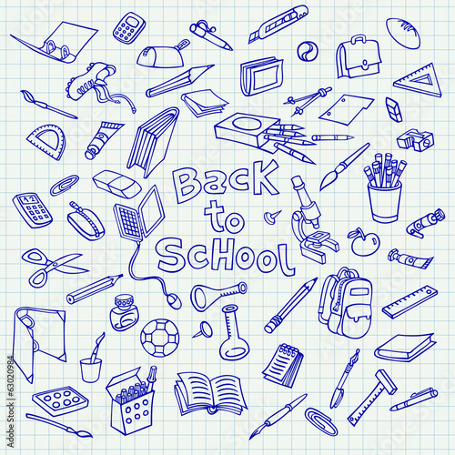 Back to school. Doodle.