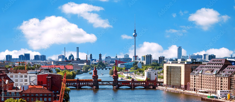 Obraz premium zdjęcie lotnicze panoramę Berlina
