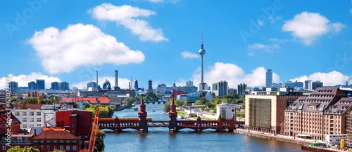 Obraz  z motywem aerial photo berlin skyline